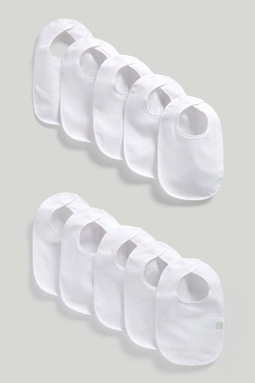 Mothercare Wasserdicht Schürze Stoff Weiß 10Stück