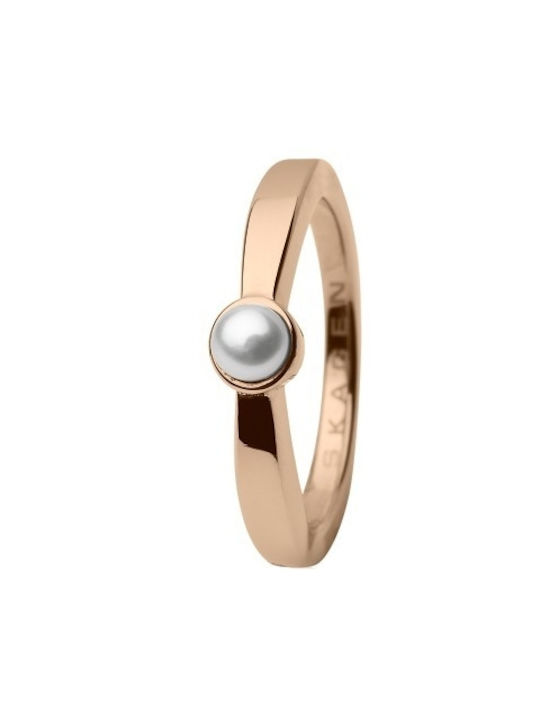 Skagen Damen Ring aus Stahl Vergoldet