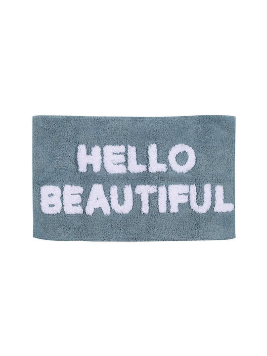 Das Home Bath Mat Cotton 0671 Blue, White 50x80cm