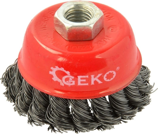 Geko G00594 Συρματόβουρτσα με Κοτσίδες για Δράπανο 75mm