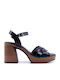 Leder Sandalen Schwarz