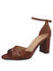 Mourtzi Anatomic Leather Women's Sandals Tabac Brown