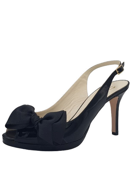 Mourtzi Leder Pumps Schwarz