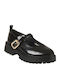 Damen Ballerinas Mit Riemen Schwarze