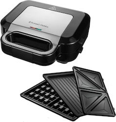 Russell Hobbs Sandwich Maker cu Plăci Detasabile pentru for 2 Sandwiches Sandvișuri 750W Neagră