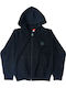 Kinderstrickjacke mit Kapuze schwarz