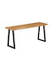 Console Table of Solid Wood & Metal Coffee L105xW33xH45cm