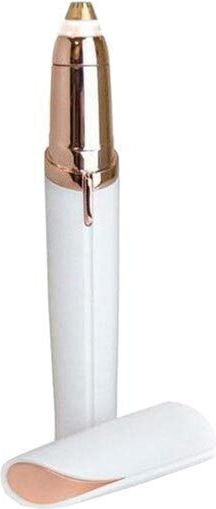 Eyebrow Nose Hair Removal Trimmer White-Gold 13x1.5 Cm Aria Trade