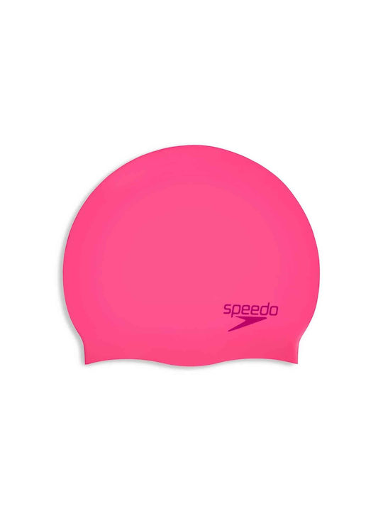 Speedo Plain Moulded Σκουφάκι Κολύμβησης Παιδικό από Σιλικόνη Ροζ