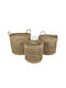 Almar Καλαθι Λαβες Set 3τμχ Seagrass Φυσικο D40 35 30xh35 32 29cm 1τμχ