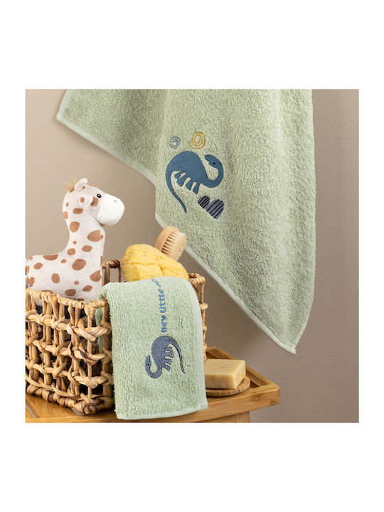 Palamaiki Set of baby towels 2pcs Saro Green Weight 380gr/m²