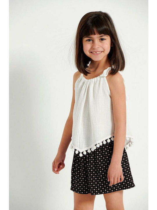 Kinder-Shorts/Bermudas Stoff Schwarz
