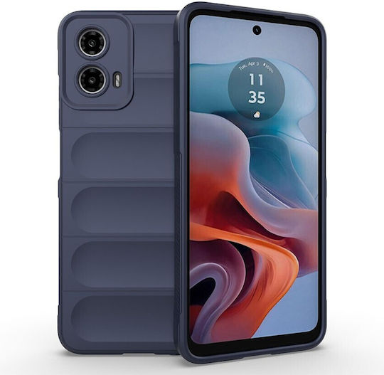 Magic Shield Umschlag Rückseite Silikon Blau (Motorola Moto G34 5G)