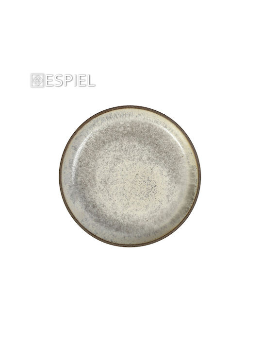 Espiel Spirit Plate Soup Ceramic Beige with Diameter 15.3cm