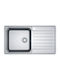 Franke Bcx 611 Ένθετος Νεροχύτης Αριστερός Inox Μ86xΠ48cm Ασημί