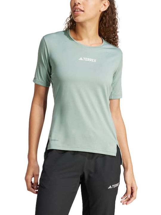 Adidas Women's Athletic T-shirt Fast Drying Khaki