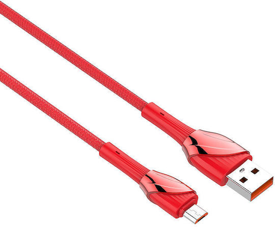 Ldnio Regular USB 2.0 to micro USB Cable Κόκκινο 2m (LS662) 1τμχ