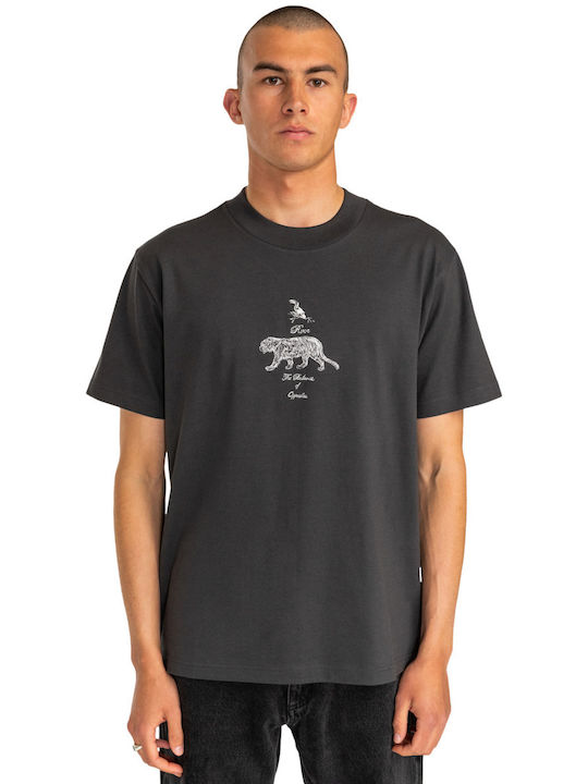 RVCA Tiger Ανδρικό T-shirt Κοντομάνικο Black