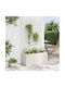 vidaXL Garden Planter Box Plastic White 80x36x140cm.
