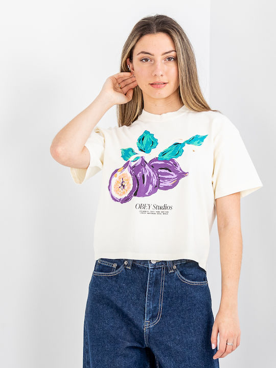 Food Your Mind Raegan Γυναικείο T-shirt Λευκό