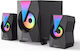 Kisonli TM-4000U 2.1 Speakers with RGB and Bluetooth 8W Black