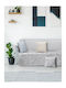 Madi Rococo Ριχτάρι Τριθέσιου Καναπέ Γούνινο 170x300εκ. Grey 21276-03