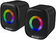 Kisonli X3 2.0 Speakers with RGB 3W Black