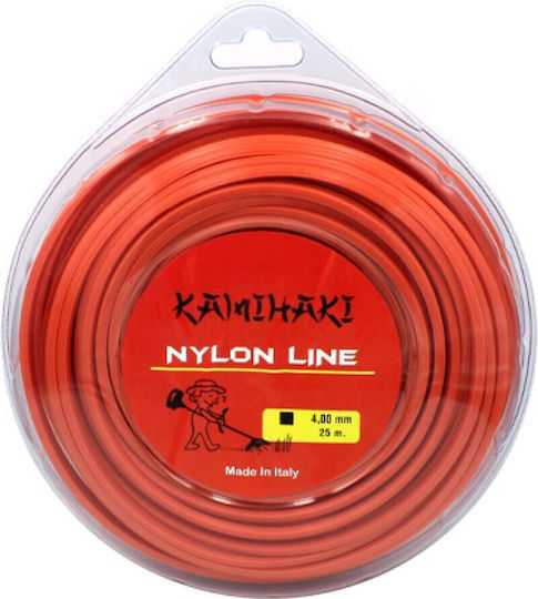 Kamihaki 40-25T Square Brush Cutter Trimmer Line Length 25m and Thickness 4mm