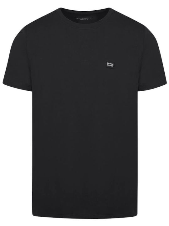 Prince Oliver T-shirt Bărbătesc cu Mânecă Scurtă BLACK