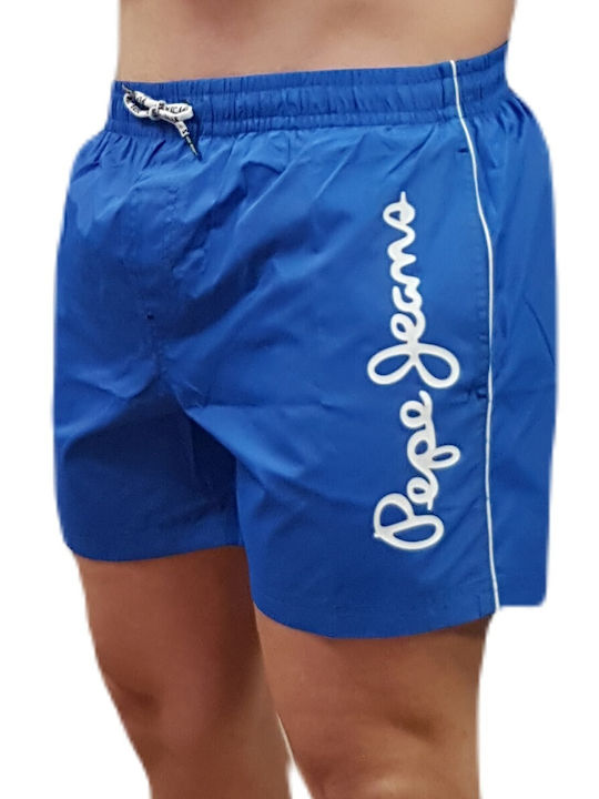 Pepe Jeans Logo Men's Swimwear Shorts Blue