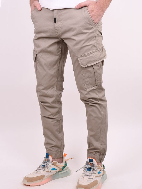 Pantaloni cu Croială Slim Beige