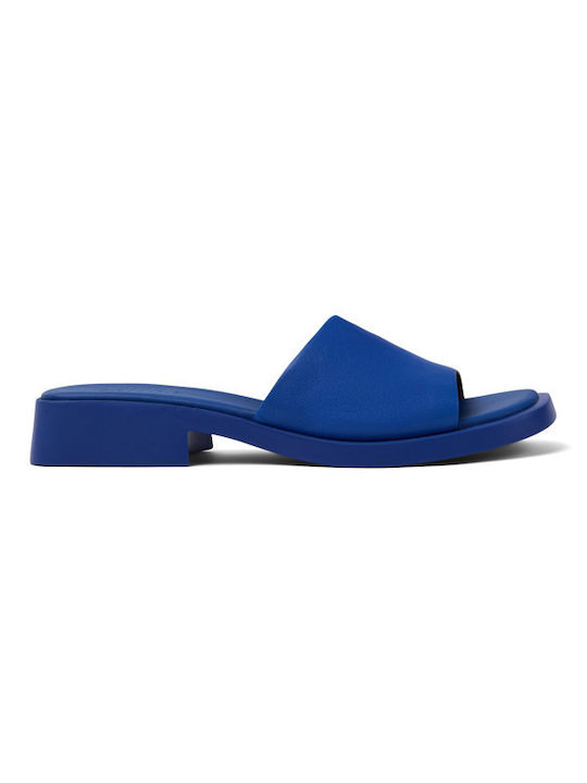 Camper Dana Leather Women's Flat Sandals in Blue Color