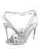 Silver Leder Sandalen Silber