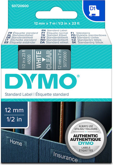 Dymo 45020 Etikettendrucker-Band in Weiß Farbe Kompatible Reihe mit Dymo D1