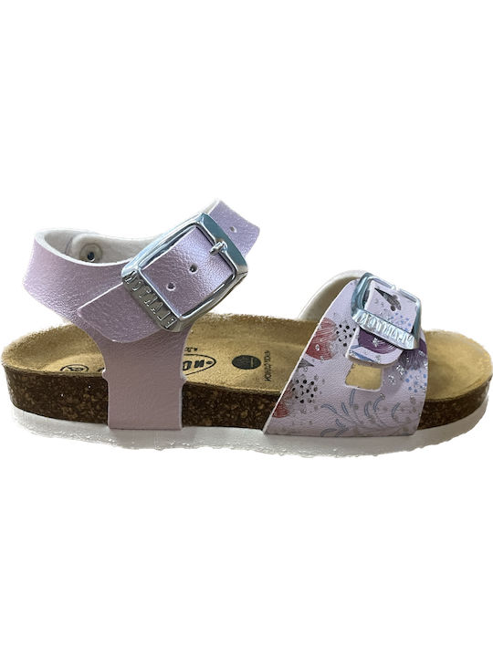 Plakton Kids' Sandals Lisa Purple with Flowers