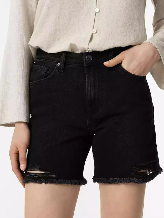 Damen Bermuda Jean Black