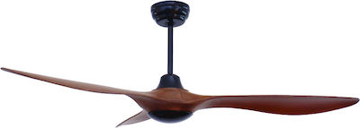 Aca Ceiling Fan 132cm with Remote Control Brown