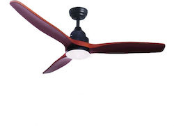 Aca 132cm με Φως Καφέ / Μαύρος FANKVBR40G Aca 132cm με Φως Καφέ / Μαύρος FANKVBR40G