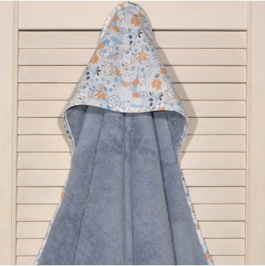 Baby Oliver Baby Hooded Bath Towel with Hood 75x75cm