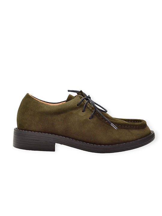 Hawkins Premium Piele Oxford-uri pentru femei în Verde Culore