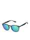 4F Unisex Sonnenbrille mit Gray Kunststoff Gestell und Grün Spiegel Linse 4FWSS24ASUNU043-41S