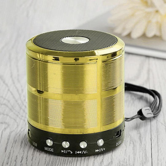 WS-887 Bluetooth-Lautsprecher 3W mit Radio Gold