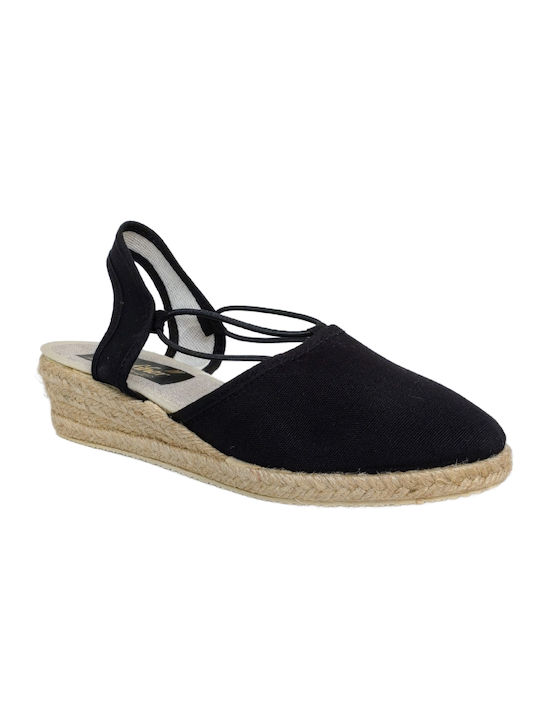 Sival Women's Fabric Platform Espadrilles Black