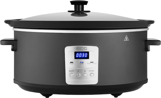 ECG Slow Cooker 270W with Capacity 6.5L Grey