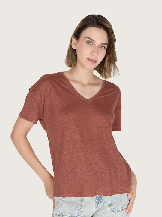 Indi & Cold Γυναικείο T-shirt Πορτοκαλί