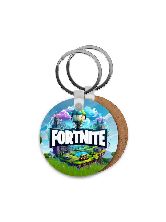 Fortnite Land Keychain Wooden Round Mdf Keychain Φ5cm