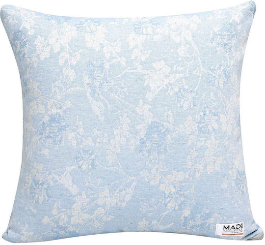 Madi Fern Cyan Sofa Cushion 45x45cm