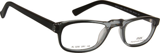 Max Plastic Eyeglass Frame Gray AL 0256 GRY