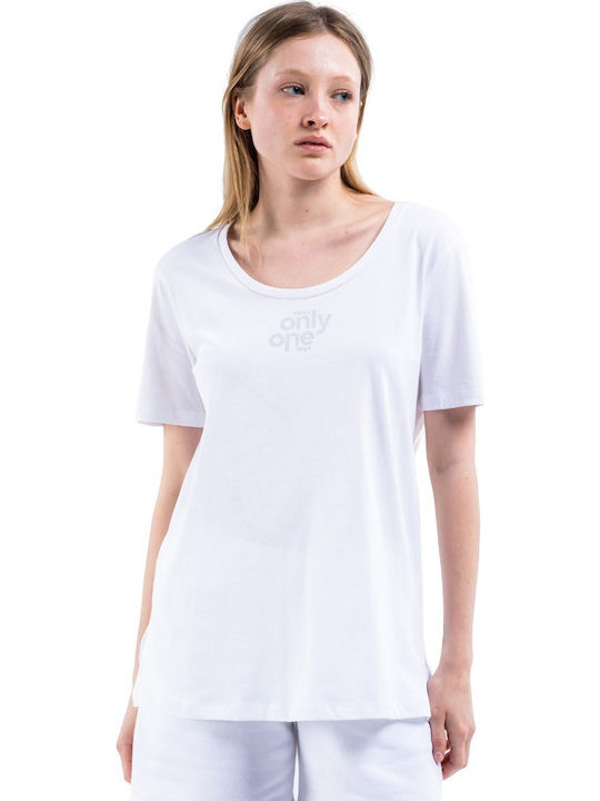 Damen Sportlich T-Shirt Weiß