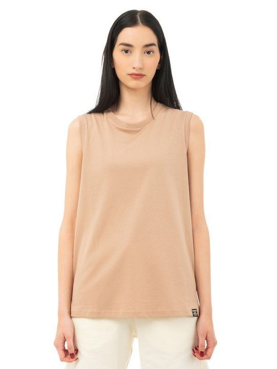 Be:Nation Essentials Damen T-Shirt Beige